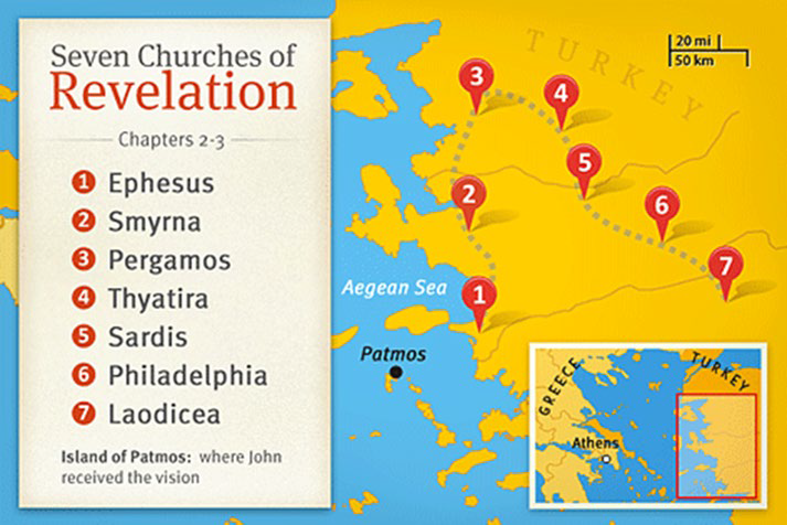 Map of Seven Churches